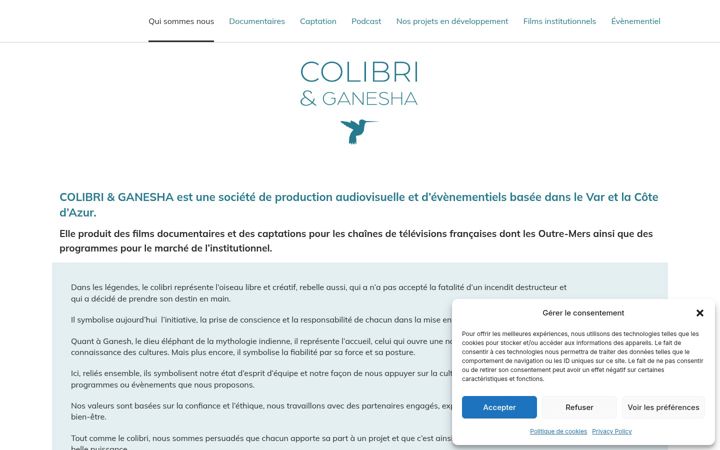 Screenshot di colibri-ganesha.fr