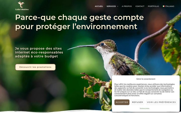 Screenshot of colibri-webdev.com