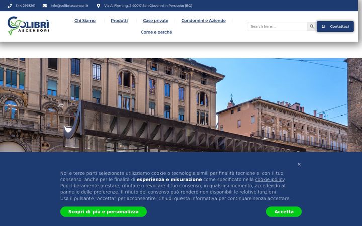 Screenshot of colibriascensori.it