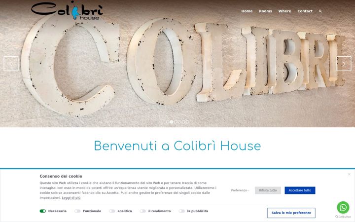 Screenshot of colibrichioggia.it