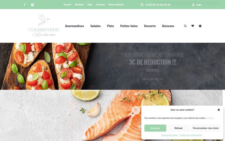 Screenshot di colibrifoodie.fr