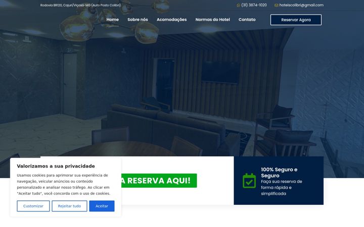 Screenshot van colibrihotel.com.br