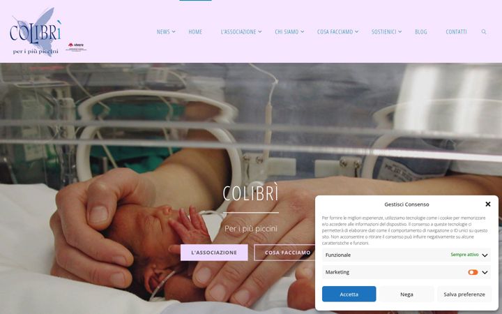Screenshot of colibriparma.it