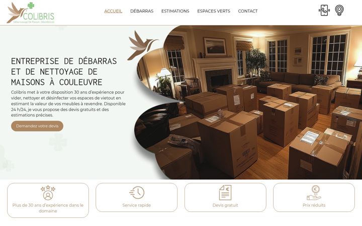 Screenshot di colibris-debarras.fr