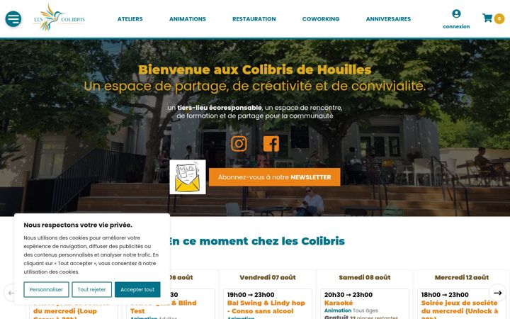 Screenshot di colibris-houilles.fr
