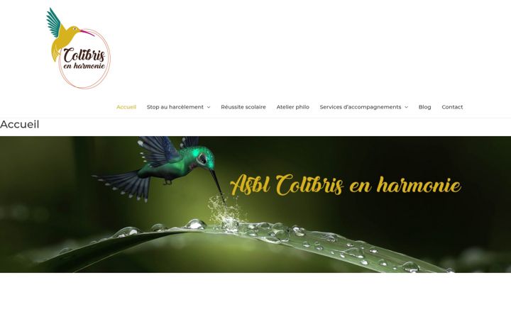 Screenshot of colibrisenharmonie.be