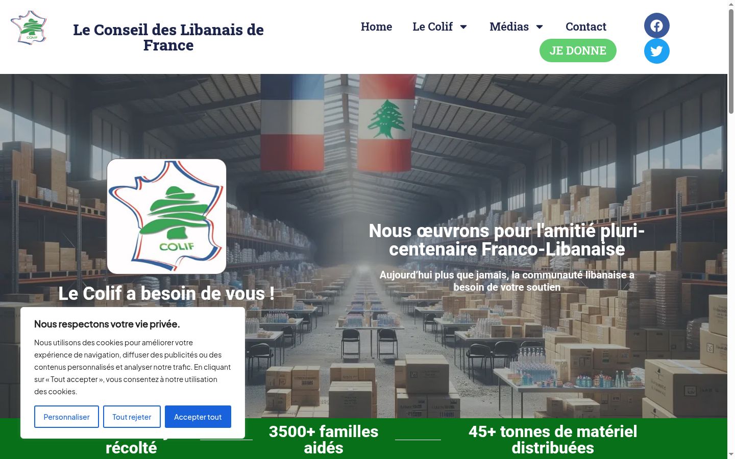 Screenshot tal-banner tal-kunsens muri qabel kwalunkwe interazzjoni