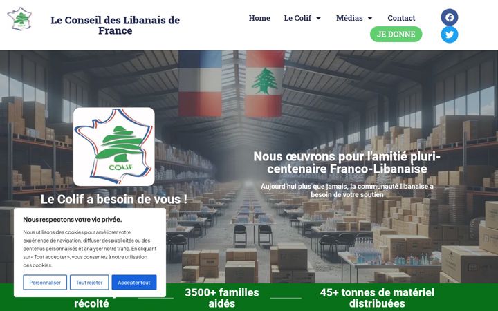 Screenshot di colif.fr