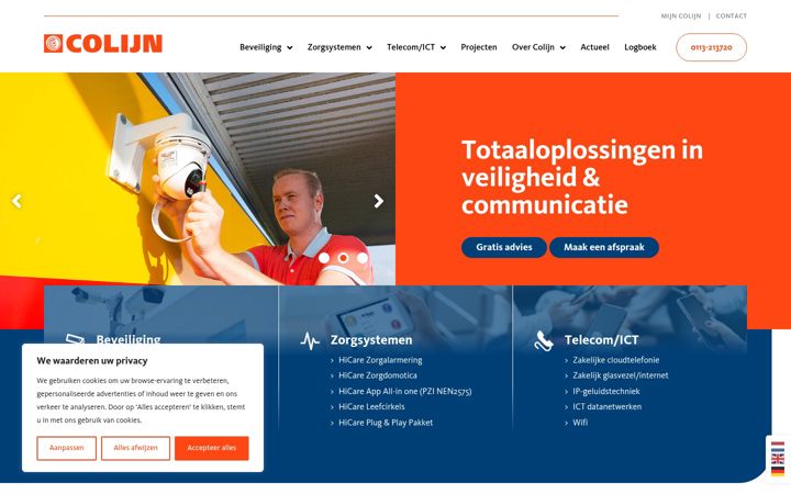 Skærmbillede af colijnbv.nl
