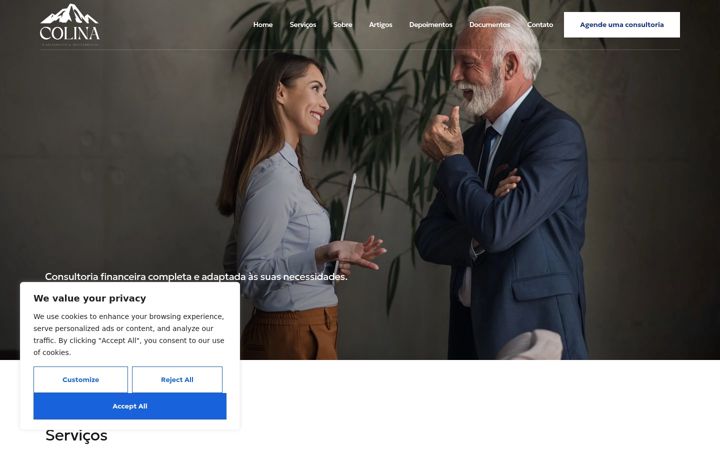 Screenshot van colinainvest.com.br