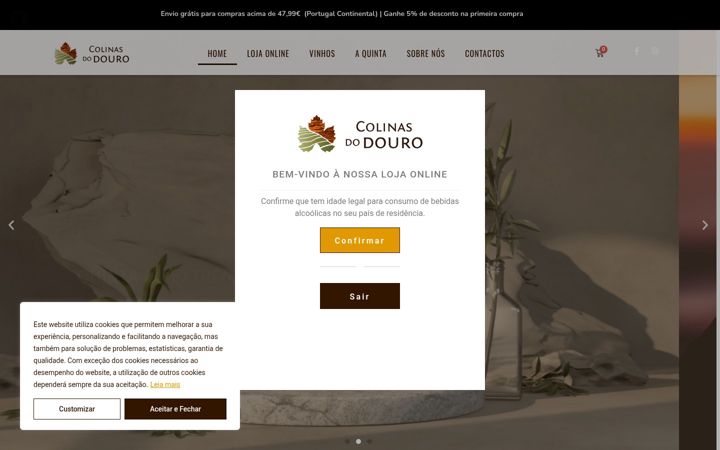 Screenshot of colinasdodouro.pt