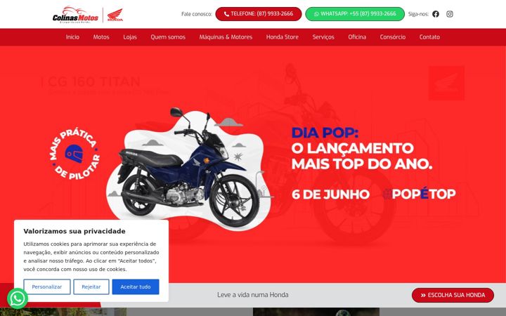 Screenshot van colinasmotos.com.br