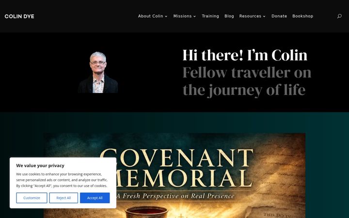 Screenshot of colindye.com