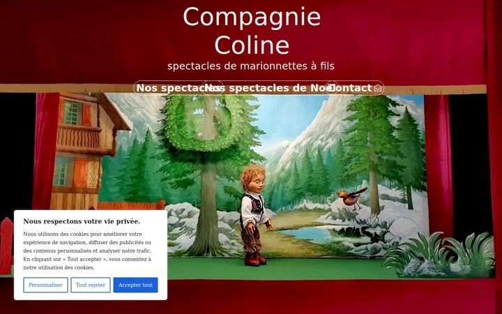 Screenshot of coline-spectacles.fr