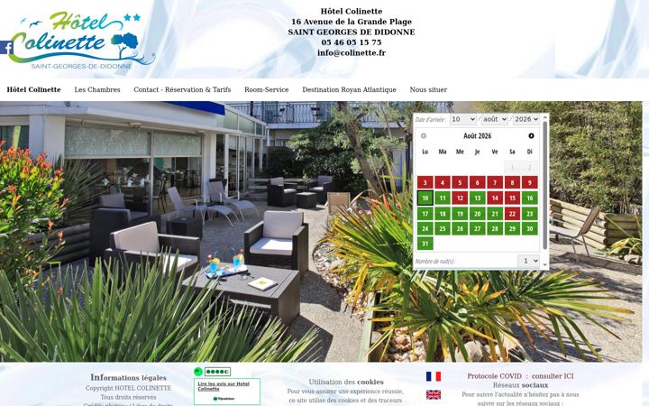 Screenshot of colinette.fr