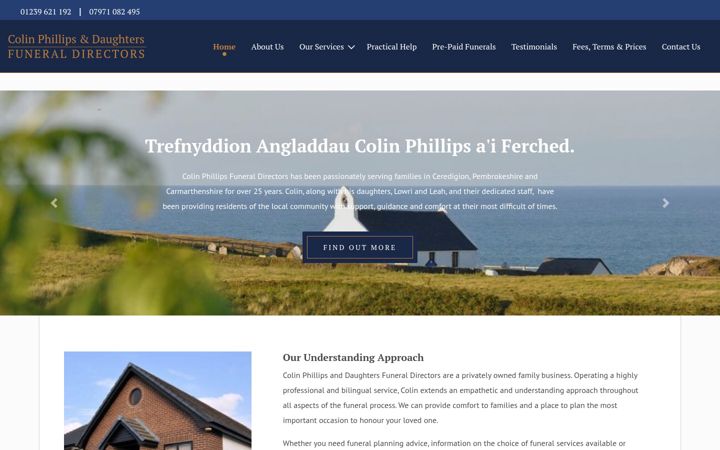 Screenshot of colinphillipsfunerals.com