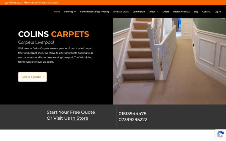 Screenshot of colinscarpetshop.com
