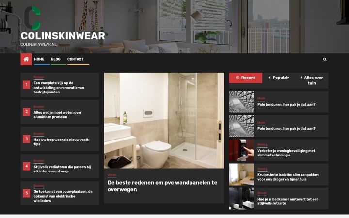 Screenshot of colinskinwear.nl