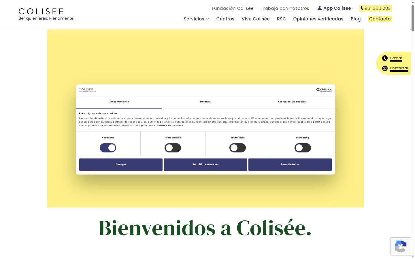 Screenshot van de toestemmingsbanner zoals getoond vóór enige interactie