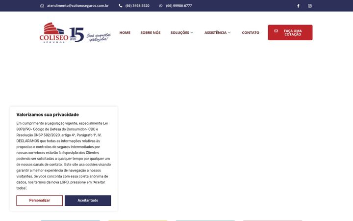 Screenshot van coliseoseguros.com.br