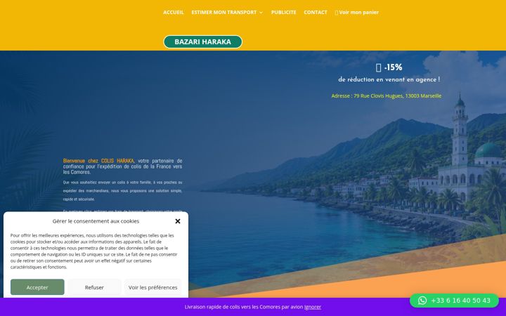 Screenshot of colisharaka.com