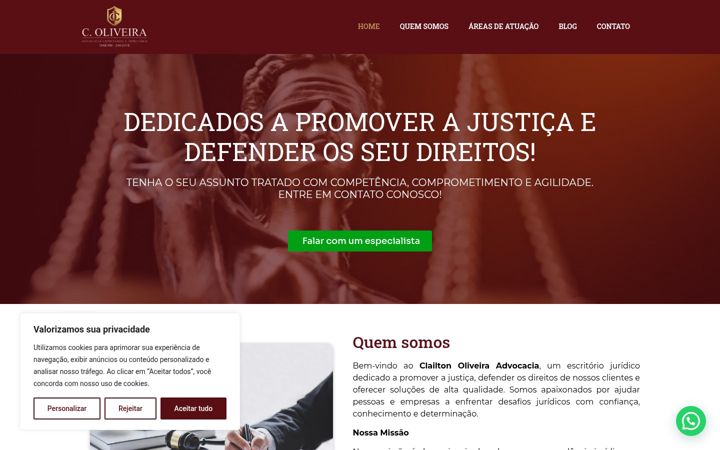 Screenshot van coliveiraadv.com.br