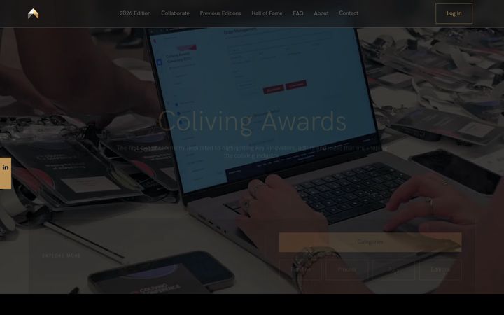 Screenshot von colivingawards.com
