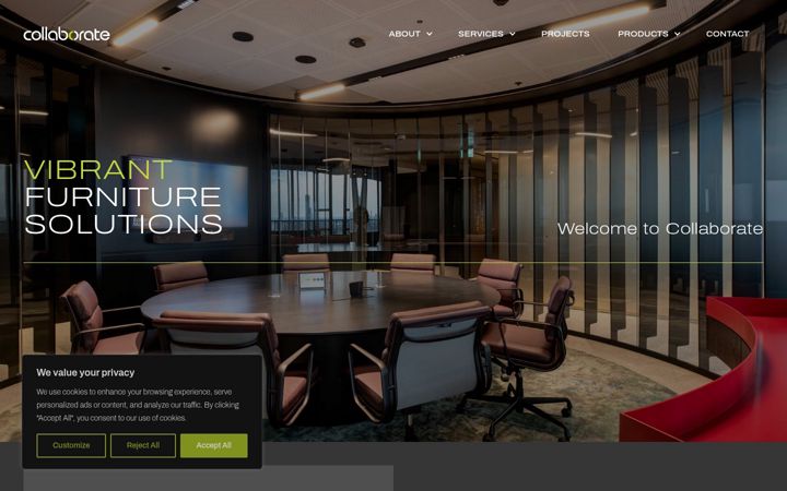 Screenshot of collaboratefurniture.co.uk