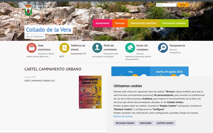 Screenshot of colladodelavera.es