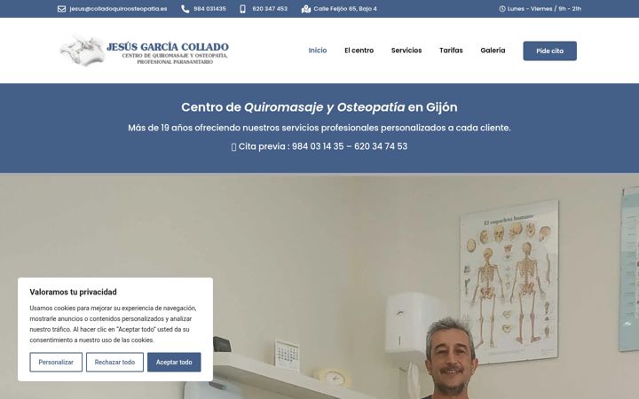 Screenshot of colladoquiroosteopatia.es