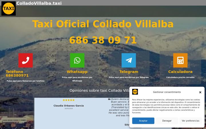 Screenshot of colladovillalba.taxi