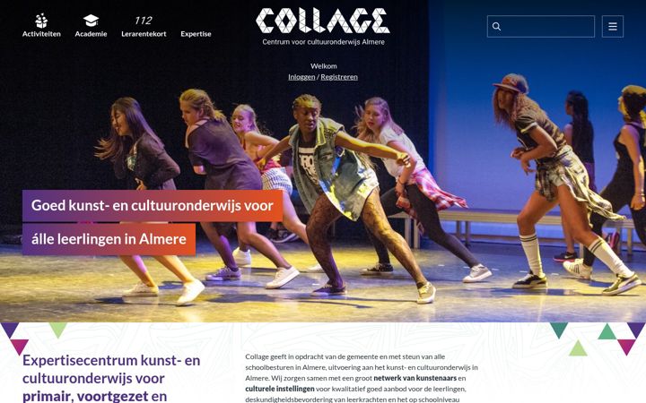 Skærmbillede af collage-almere.nl