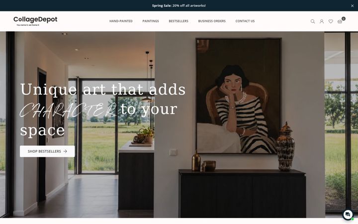 Screenshot of collagedepot.nl