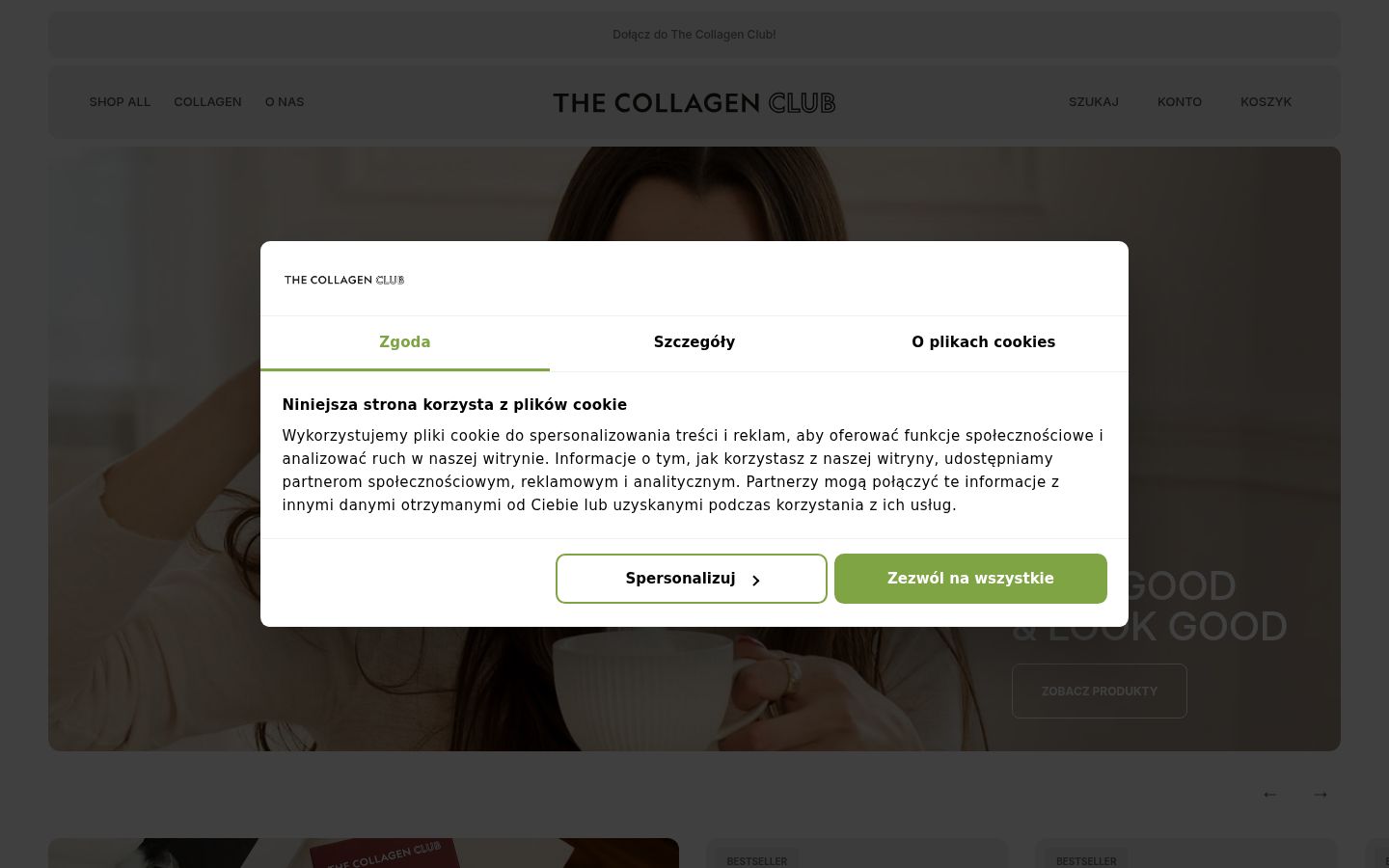 Screenshot van de toestemmingsbanner zoals getoond vóór enige interactie