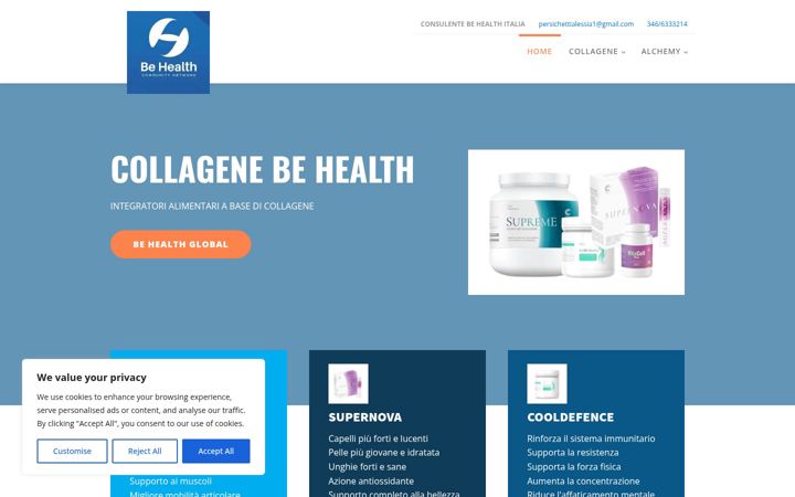 Screenshot of collagene.altervista.org