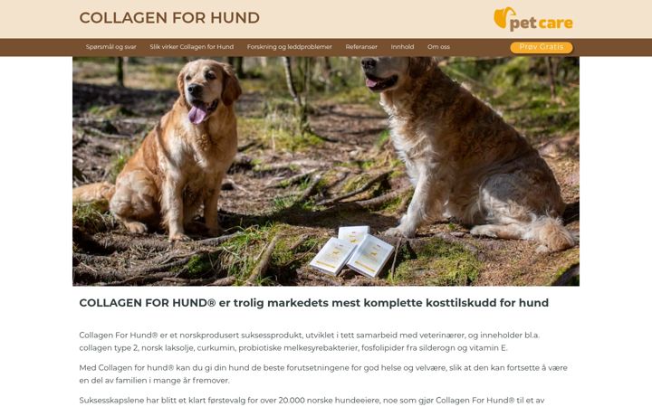 Screenshot of collagenhund.no