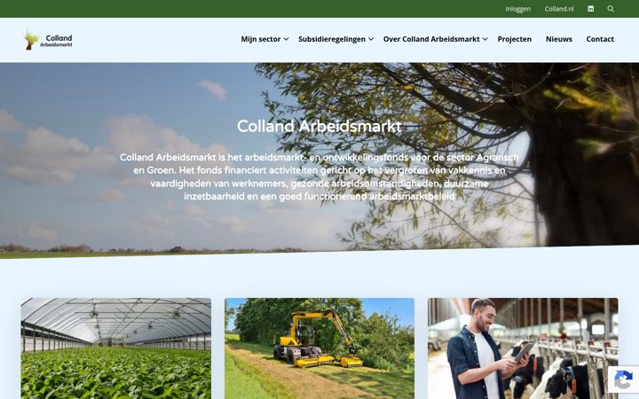 Screenshot von collandarbeidsmarkt.nl