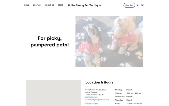 Captura de ecrã de collarcandypb.com