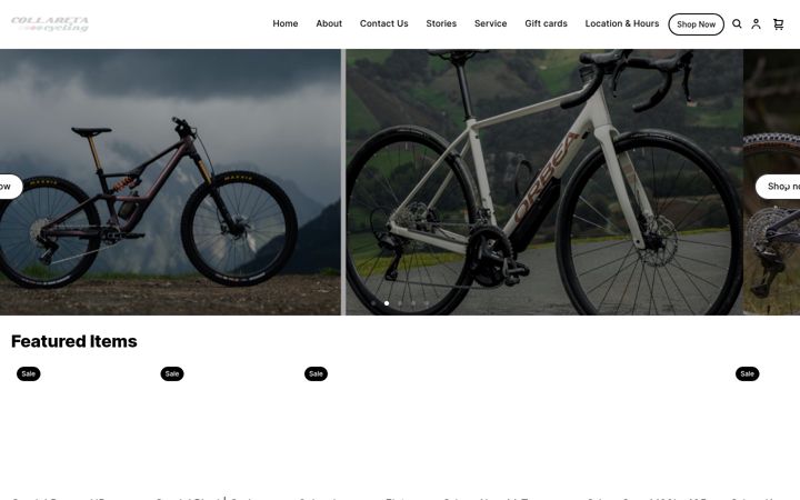 Screenshot of collaretacycling.com