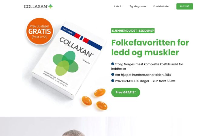 Ekrano kopija collaxan-ledd.no