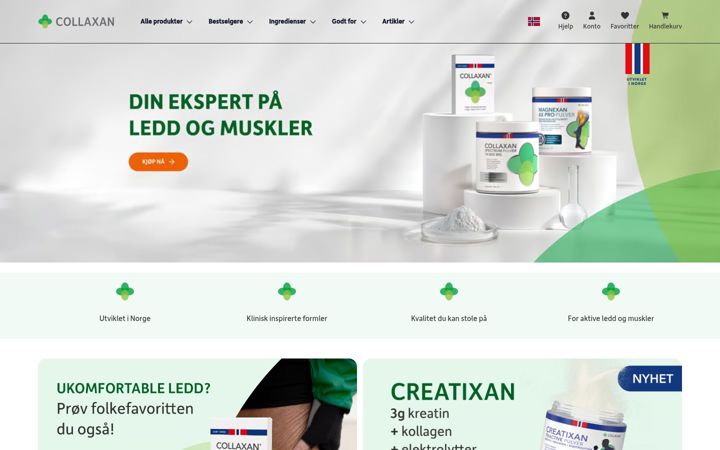 Screenshot of collaxan.no