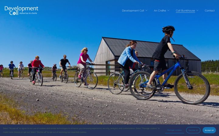 Screenshot of collbunkhouse.co.uk