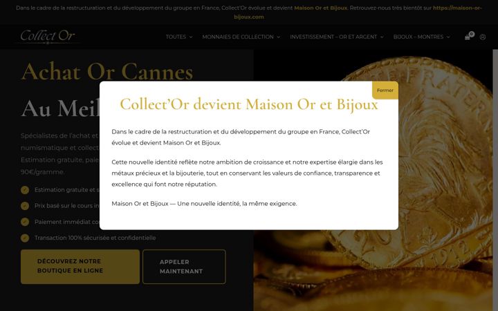 Captura de pantalla de collect-or.eu