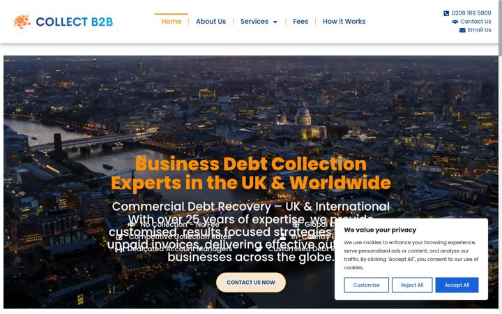 Screenshot of collectb2b.com