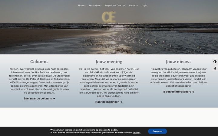 Screenshot von collectiefeensgezind.nl