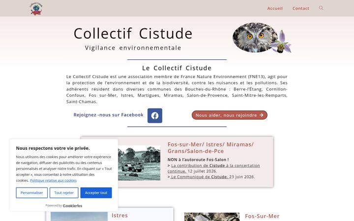 Zrzut ekranu collectif-cistude.org