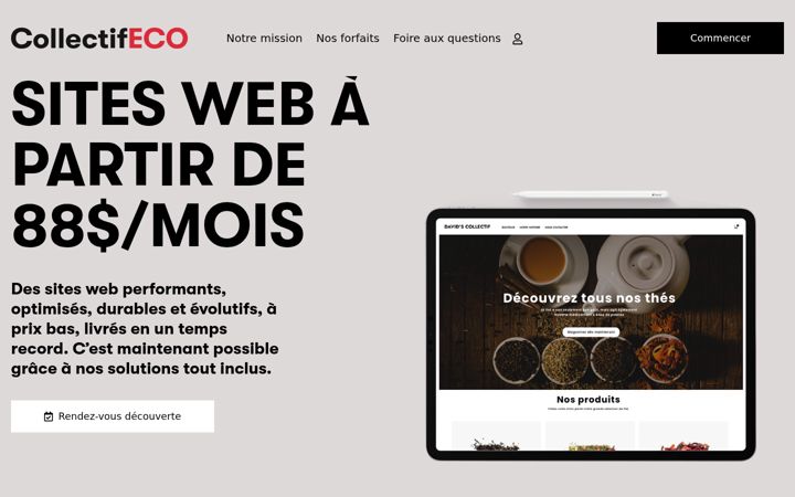 Screenshot of collectif-eco.ca
