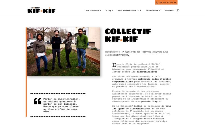 Zrzut ekranu collectif-kifkif.fr