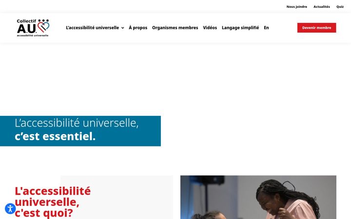 Screenshot of collectifau.ca