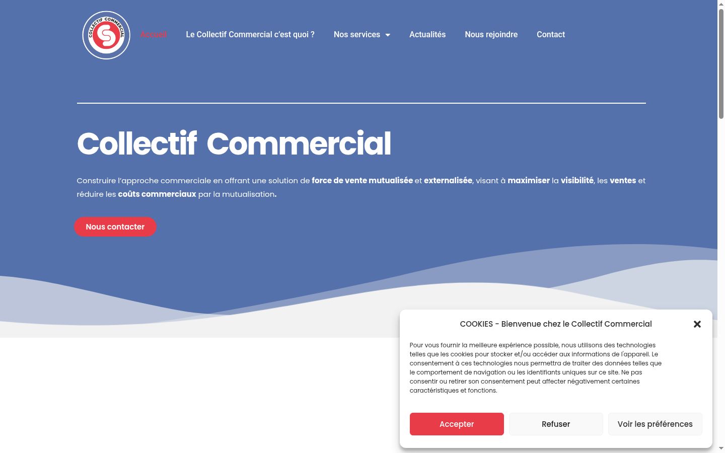 Screenshot del banner di consenso mostrato prima di qualsiasi interazione